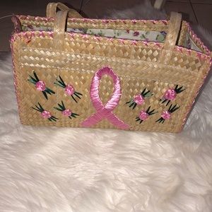 Handmade Straw Breast Cancer Bag